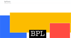 Desktop Screenshot of bplplastic.com